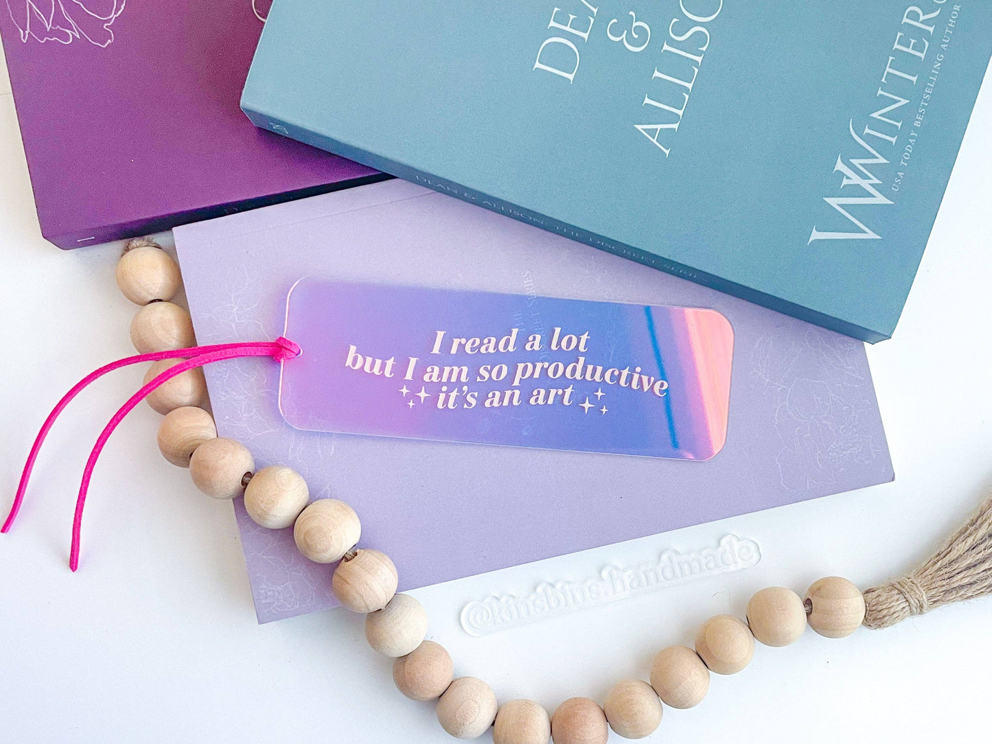 I Read A Lot But So Productive - Shiny Iridescent Bookmark
