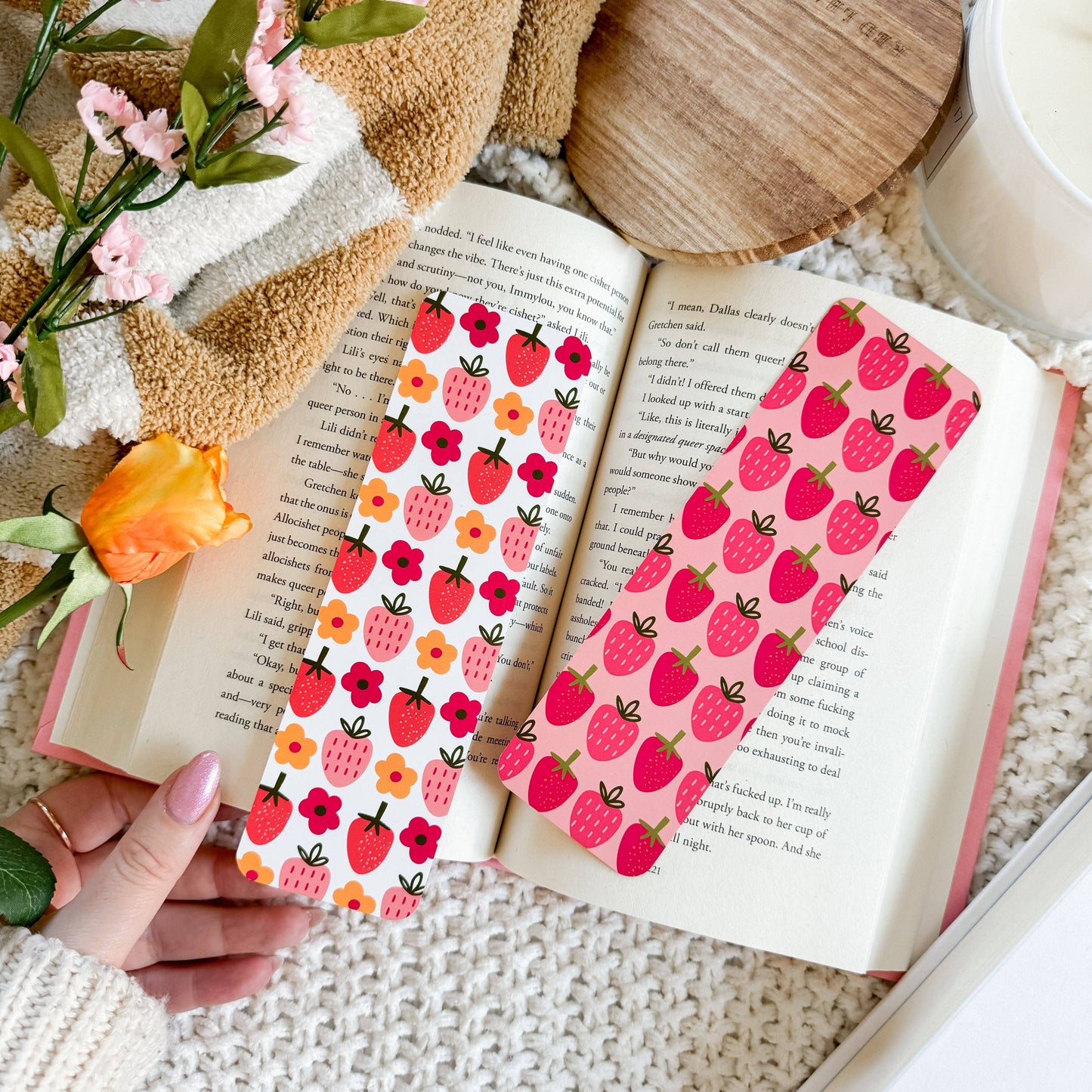 Bookmark, Pink Berry Bright