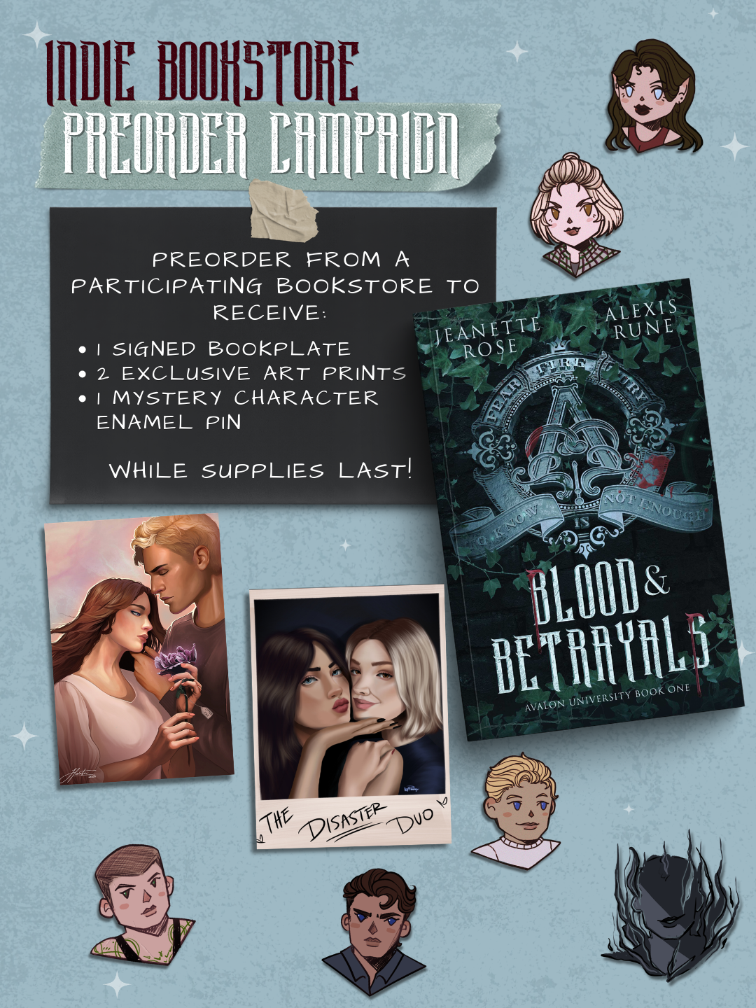 Blood & Betrayals (Avalon University), Jeanette Rose, Alexis Rune